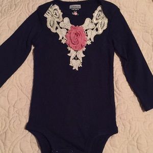 Long sleeve navy onesie